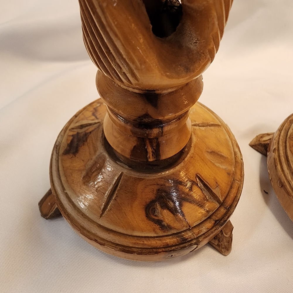 Bethlehem Vintage Wooden Candle Holders - Picture 3 of 9